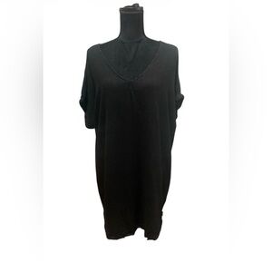 Umgee V Neck Frayed Dress